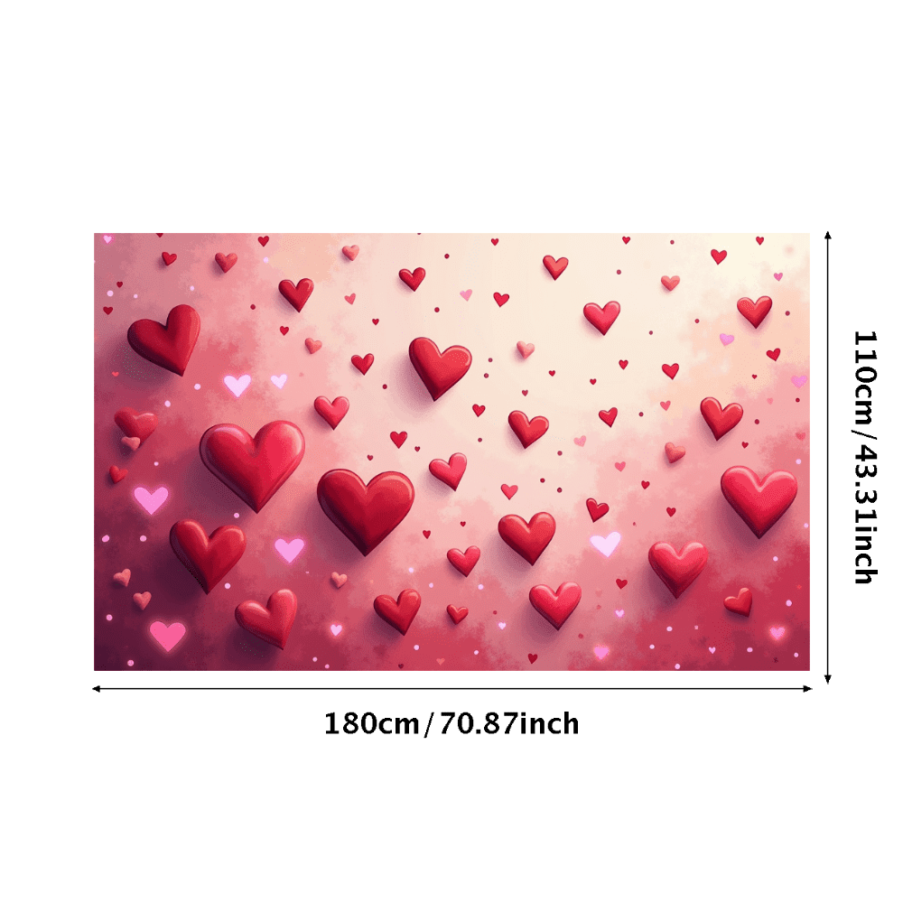 LUUFILx Romantic Heart Lights Backdrop Banner Valentine Decoration for ...