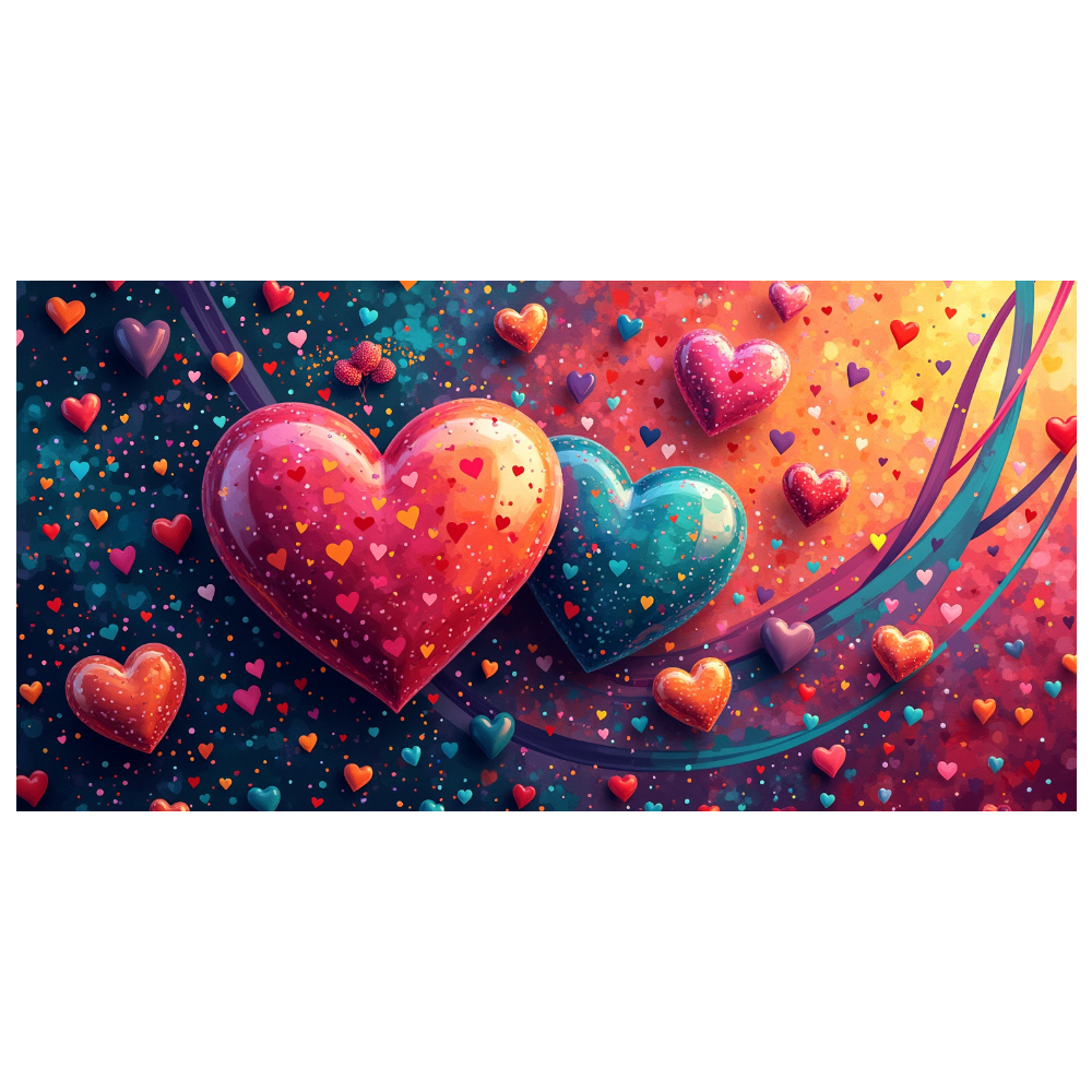 LUUFILx Romantic Heart Lights Backdrop Banner Valentine Decoration for ...
