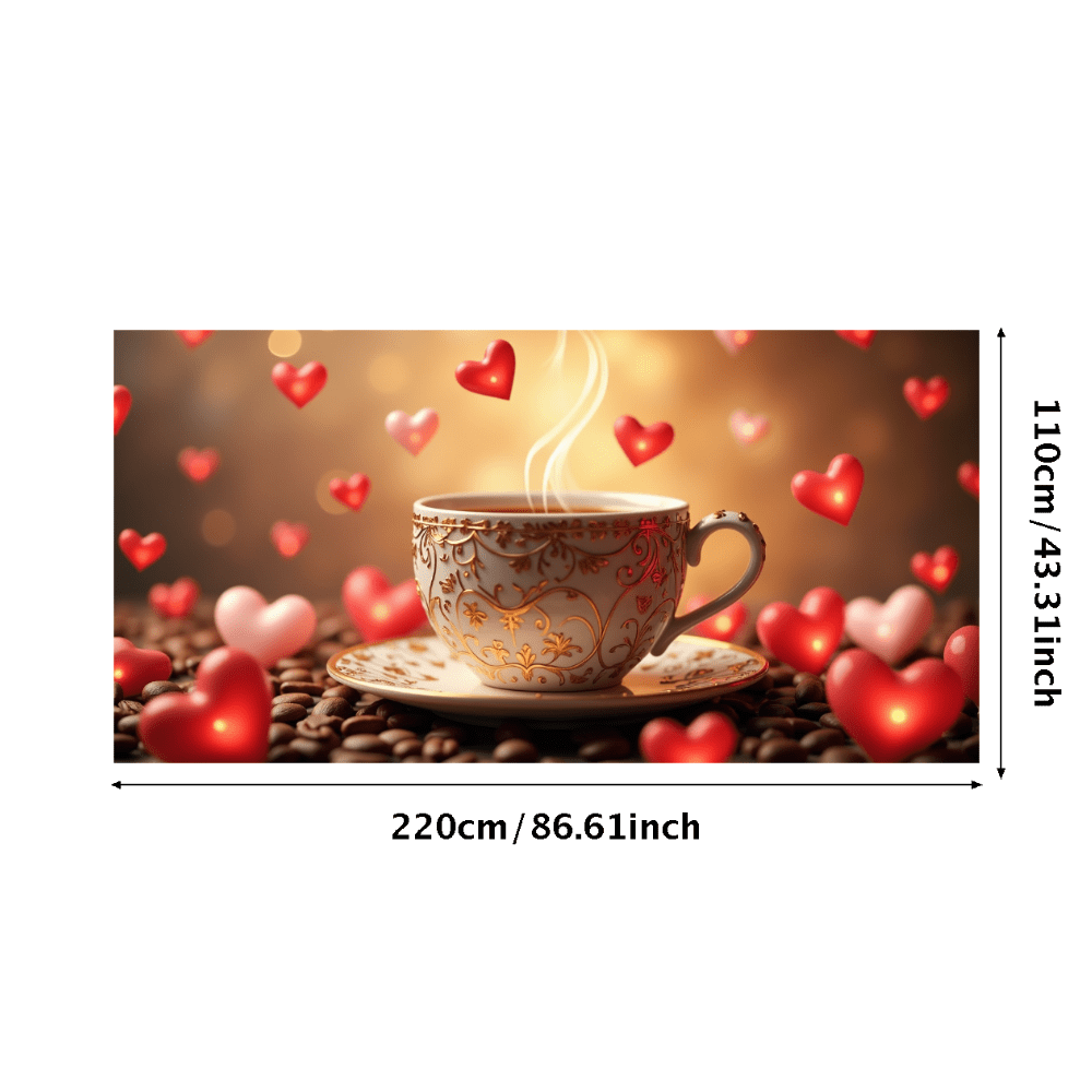 LUUFILx Romantic Heart Lights Backdrop Banner Valentine Decoration for ...
