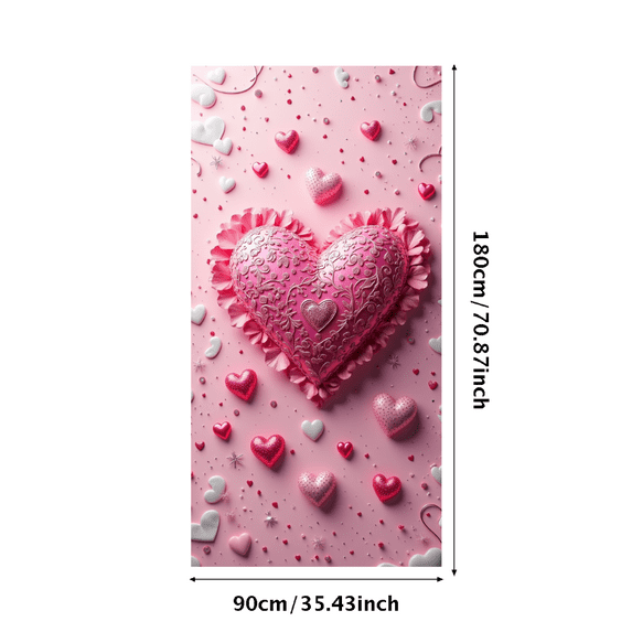 LUUFILx Romantic Musical Heart Banner Backdrop Decoration for Weddings Parties Valentine's Day Photography Props Event Background Decor Beautiful Design