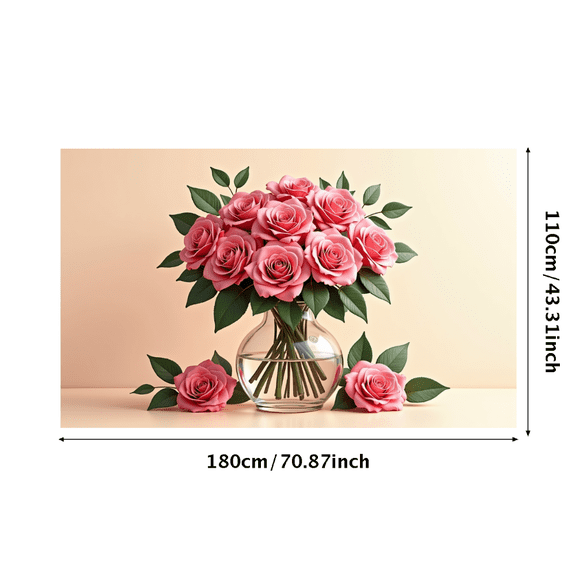 LUUFILx Romantic Rose Candlelight Champagne Valentine Backdrop Background Wedding Party Photography Props Anniversary Banner Decors Dinner Date Night