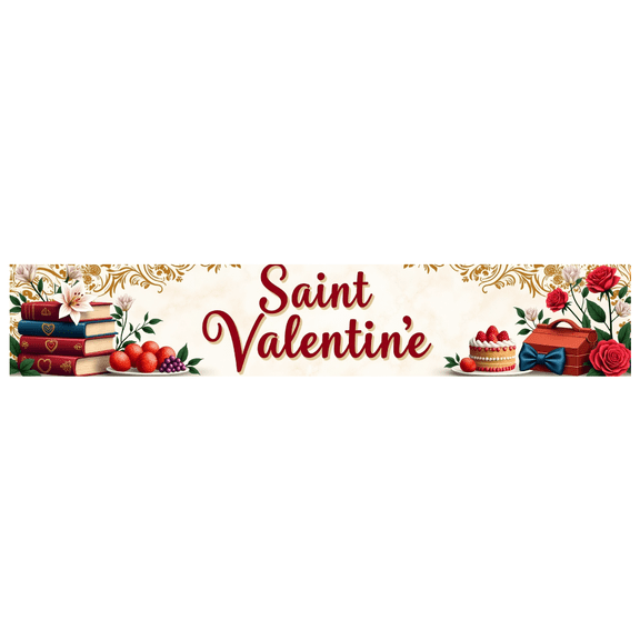 LUUFILx Saint Valentine Decoration Banner Love Party Sign Romantic Celebration Event Backdrop Holiday Decor Engagement Wedding Anniversary Background