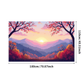 thumbnail image 1 of LUUFILx Scenic Landscape Sunrise Backdrop Autumn Leaves Photography Props Mountains Fall Decor Banner Nature Background Photo Studio Party Supplies, 1 of 1