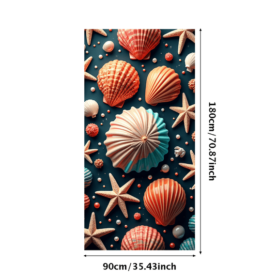 LUUFILx Seashell Ocean Theme Backdrop Banner Beach Party Decorations Summer Event Photography Props Coastal Backdrop Nautical Wedding Background Supplies