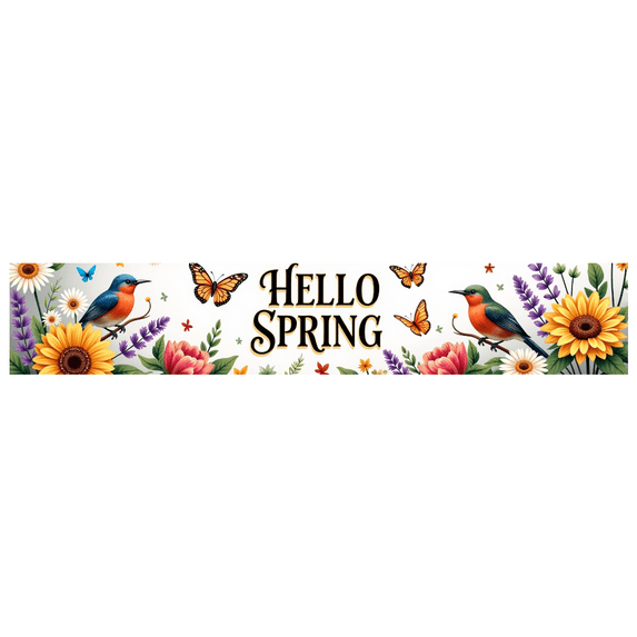 LUUFILx Spring Themed Banner Bright Floral Design Colorful Butterfly Backdrop Perfect for Garden Party Wedding Decorations Photography Backdrop Spring Festival Vibrant Banner
