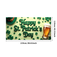 thumbnail image 1 of LUUFILx St Patrick's Day Celebration Backdrop Banner Festival Green Clover Decoration Party Supplies Photography Props Lucky Charms Event Decor, 1 of 7