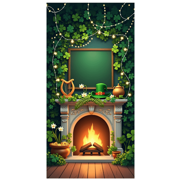 LUUFILx St Patrick's Day Green Clover Backdrop Photography Props Party Decors Background Celebration Banner Shamrock Decorations Scenery Supplies Event