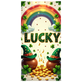 thumbnail image 1 of LUUFILx St Patrick's Day Lucky Coins Backdrop Rainbow Background Shamrock Props Festive Party Decoration Photography Banner Magic Hat Scene, 1 of 8