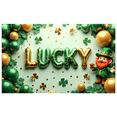 thumbnail image 1 of LUUFILx St Patrick's Day Lucky Coins Backdrop Rainbow Background Shamrock Props Festive Party Decoration Photography Banner Magic Hat Scene, 1 of 8