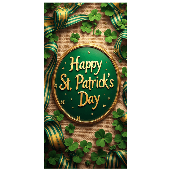 LUUFILx St Patricks Day Backdrop Banner Shamrock Decor Background Party Supplies Holiday Decoration Photography Props Celebration Event