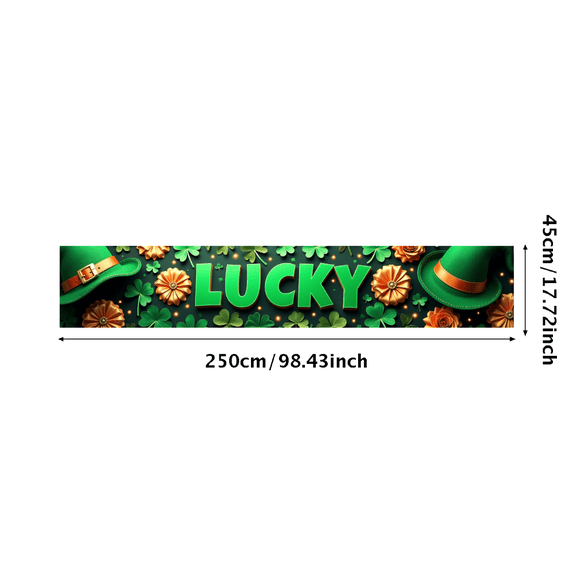 LUUFILx St Patricks Day Backdrop Banner Shamrock Decorations Irish Luck Party Background Flower Props Green Hat Festival Decor Gift Events Photography