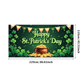 thumbnail image 1 of LUUFILx St Patricks Day Banner Happy Decoration Backdrop Party Supplies Clover Background Lucky Props Event Celebration Festive Decor Green Shamrock, 1 of 9