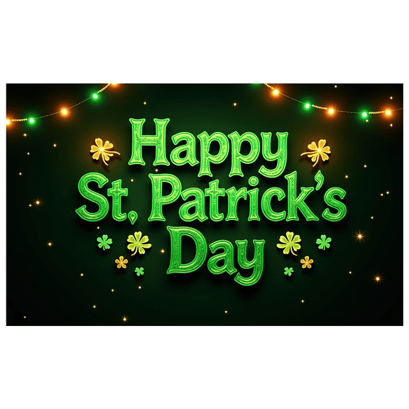 LUUFILx St Patricks Day Shamrock Backdrop Banner for Party Photography Props Festivals Decorations Celebration Background Event Supplies