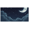 thumbnail image 1 of LUUFILx Starry Night Sky Theme Moon Clouds Banner Party Decorations Backdrop Background, 1 of 7