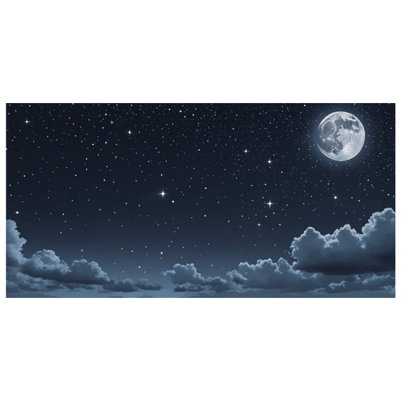 LUUFILx Starry Night Sky Theme Moon Clouds Banner Party Decorations Backdrop Background