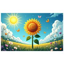 LUUFILx Sunflower Sunny Day Banner Backdrop for Garden Party Decoration Photography Props Event Picnic Bright Summer Nature Scene Background Relaxation