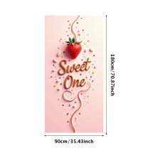 LUUFILx Sweet One Strawberry Themed Backdrop Party Supplies Photography Props Birthday Banner Decorations Baby Shower Background Celebration Event Decor