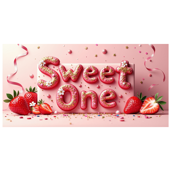 LUUFILx Sweet One Strawberry Themed Backdrop Party Supplies Photography Props Birthday Banner Decorations Baby Shower Background Celebration Event Decor