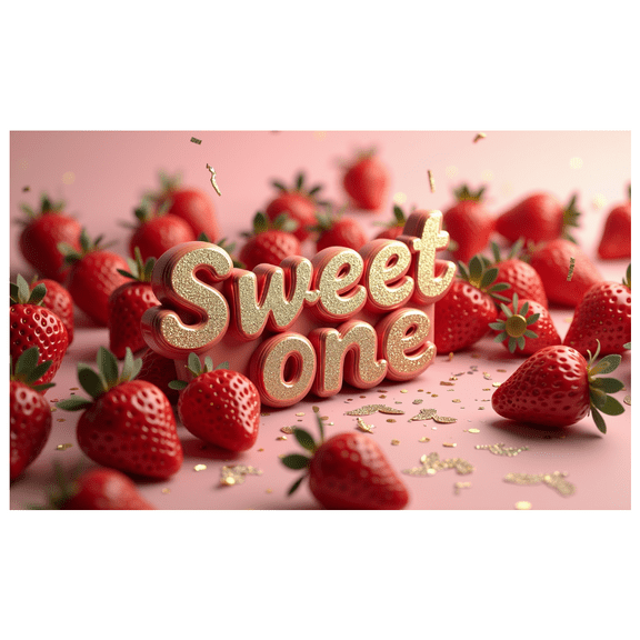 LUUFILx Sweet One Strawberry Themed Backdrop Party Supplies Photography Props Birthday Banner Decorations Baby Shower Background Celebration Event Decor