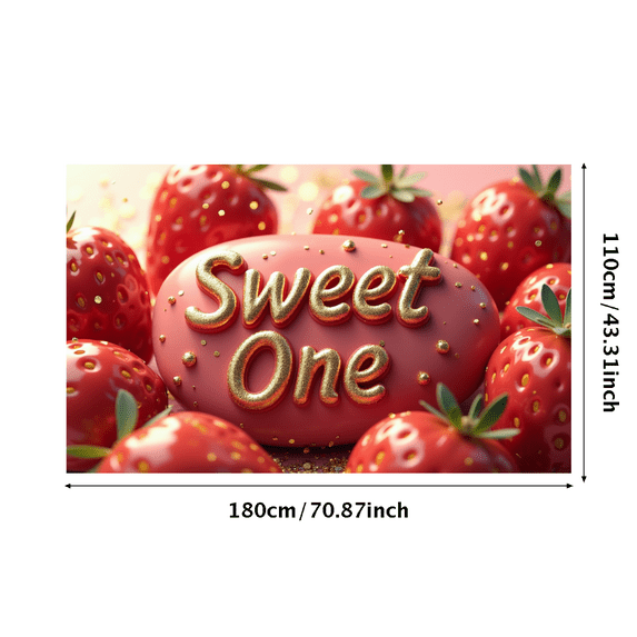 LUUFILx Sweet One Strawberry Themed Backdrop Party Supplies Photography Props Birthday Banner Decorations Baby Shower Background Celebration Event Decor
