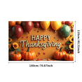 thumbnail image 1 of LUUFILx Thanksgiving Backdrop Banner with Pumpkins Turkeys Autumn Leaves and Sunflowers for Harvest Festival Family Gathering Party Supplies Photography Props, 1 of 8