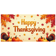 thumbnail image 1 of LUUFILx Thanksgiving Banner Autumn Harvest Pumpkin Scene Background Photography Props Happy Thanksgiving Holiday Party Decorations Backdrop Welcome Banner, 1 of 9