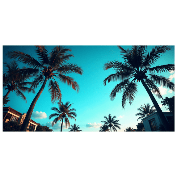 LUUFILx Tropical Palm Tree Banner Scenic Backdrop for Outdoor Party Photography Props Summer Home Decor Wall Background Beach Vacation Decorations