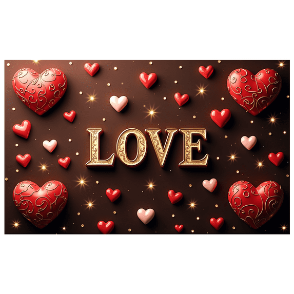 LUUFILx Valentine Love Backdrop Decorations Wedding Party Supplies Background Romantic Banner Photography Props Event Decor Occasions Celebrate