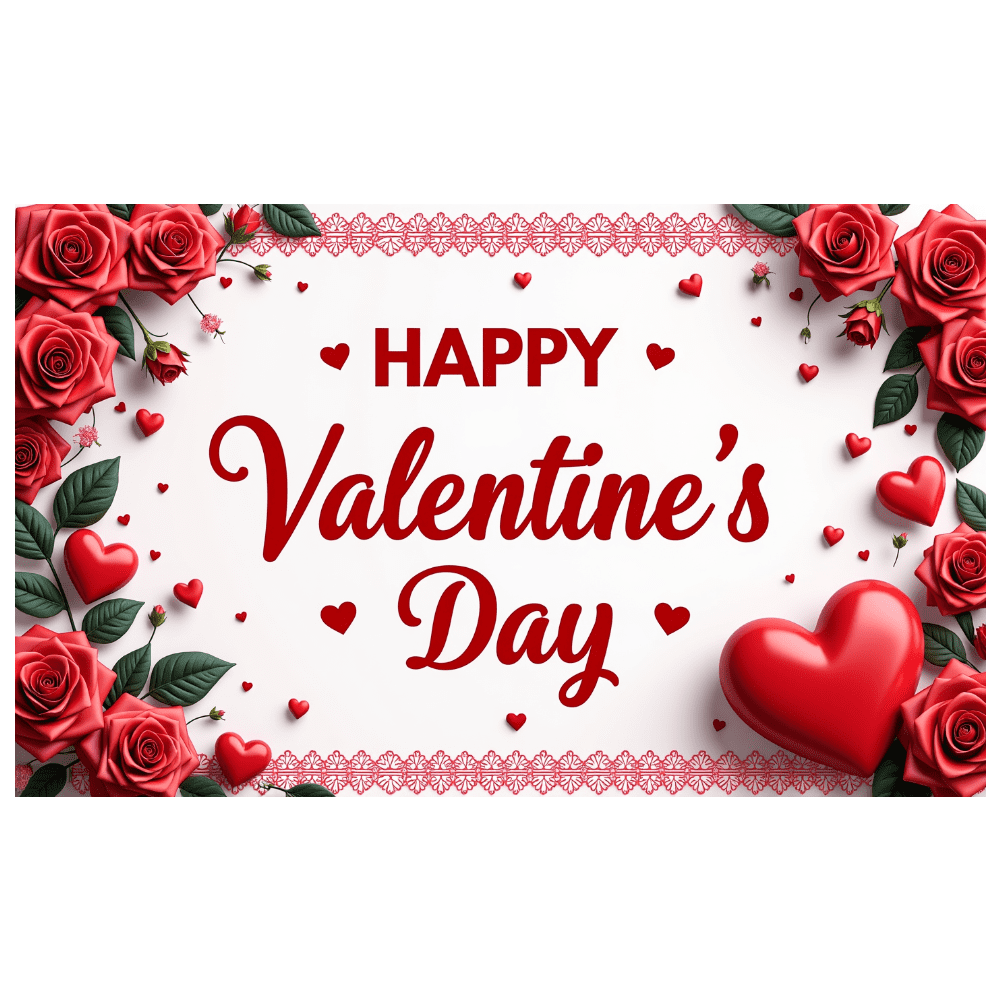 LUUFILx Valentine's Day Backdrop Banner Decoration Romantic Love Party ...