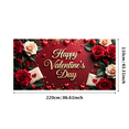 thumbnail image 1 of LUUFILx Valentine's Day Backdrop Banner Love Party Decor Romantic Decorations Heart Background Photography Props Red Display Celebration, 1 of 8