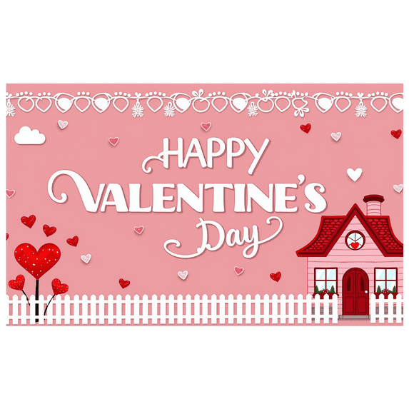 LUUFILx Valentine's Day Backdrop Banner Party Decoration Love Heart Background Photo Booth Props Event Supplies Home Decor