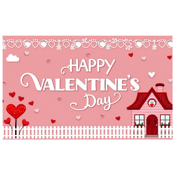 LUUFILx Valentine's Day Backdrop Banner Party Decoration Love Heart Background Photo Booth Props Event Supplies Home Decor