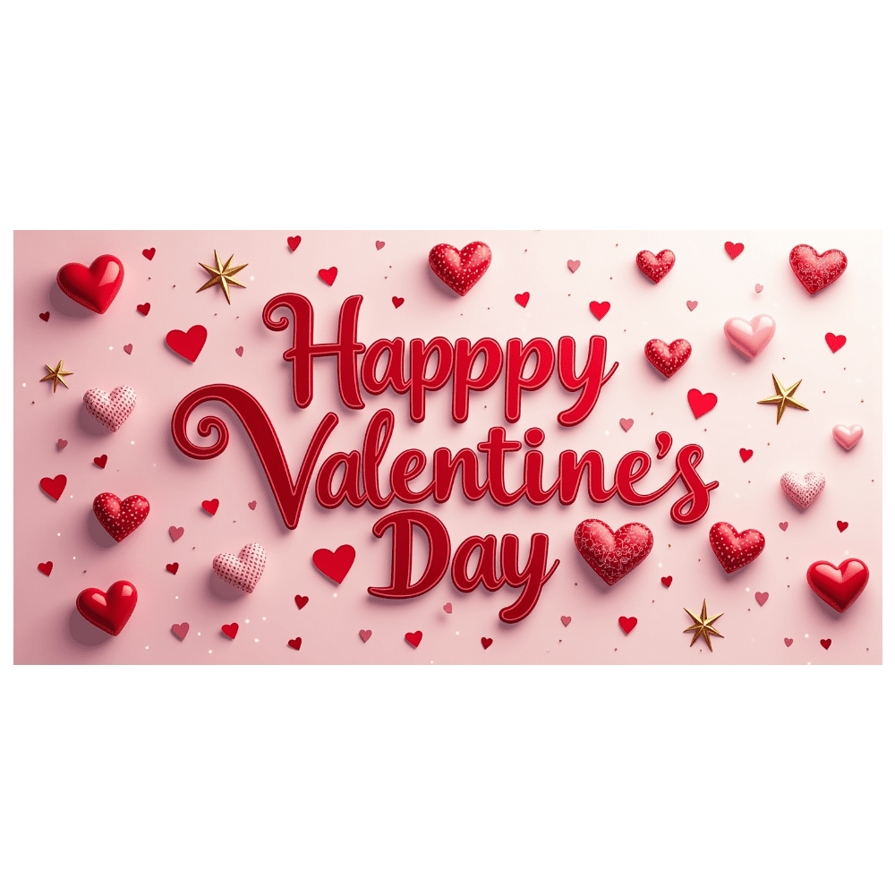 LUUFILx Valentine's Day Backdrop Banner with Red Roses and Hearts Party ...