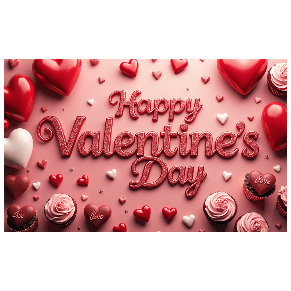 LUUFILx Valentine's Day Backdrop Banner with Red Roses and Hearts Party ...