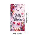 thumbnail image 1 of LUUFILx Valentine's Day Backdrop Romantic Be My Valentine Banner with Heart Balloons and Flowers for Party Photography Props Wedding Decors, 1 of 8