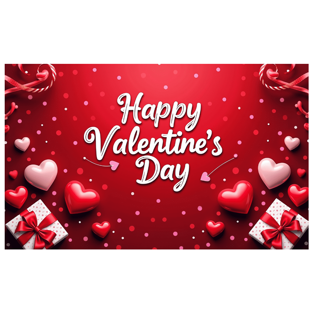 LUUFILx Valentine's Day Backdrop Romantic Heart Roses Party Supplies ...