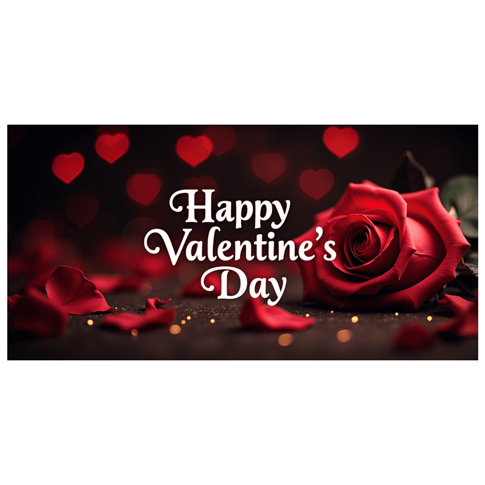 LUUFILx Valentine's Day Backdrop Romantic Heart Roses Party Supplies ...