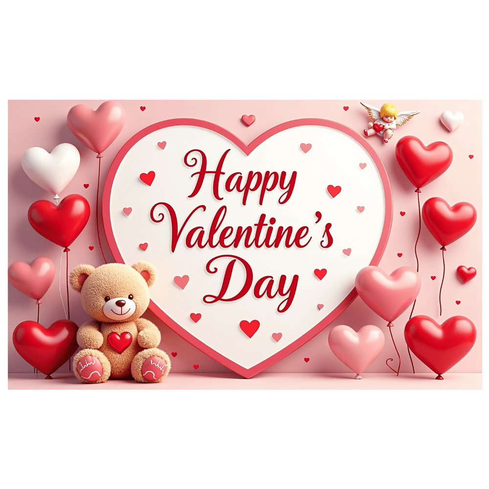 LUUFILx Valentine's Day Backdrop Romantic Heart Roses Party Supplies ...