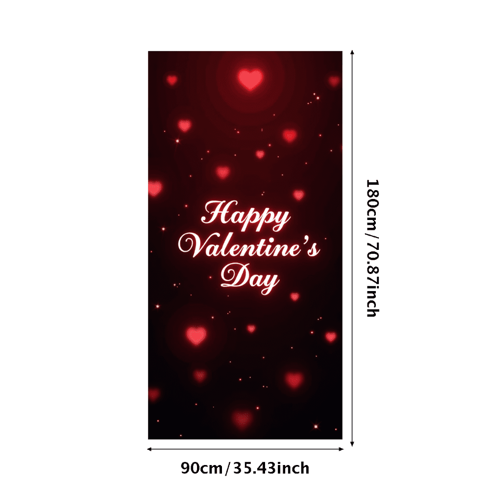LUUFILx Valentine's Day Backdrop Romantic Heart Roses Party Supplies ...