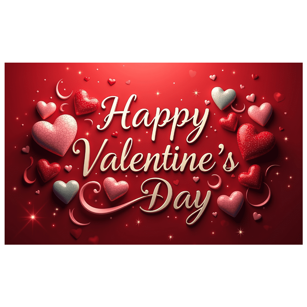 LUUFILx Valentine's Day Banner with Hearts and Roses Party Background ...