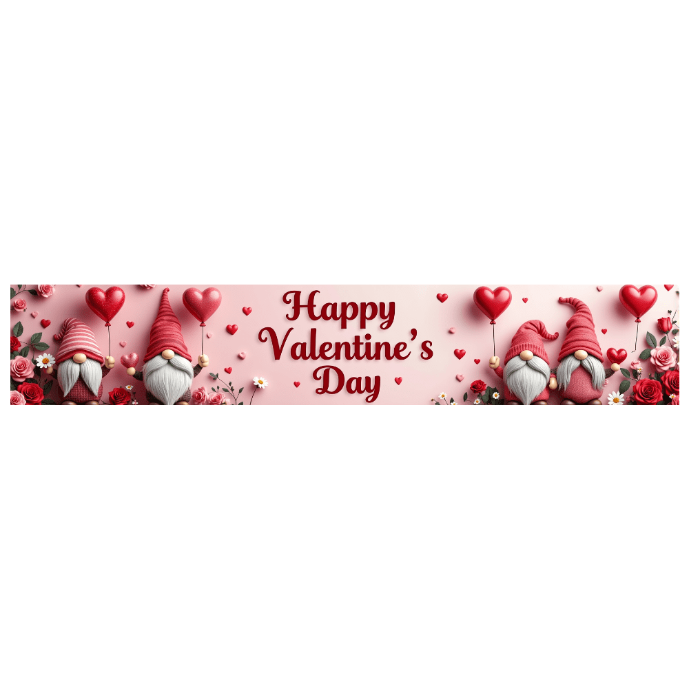 LUUFILx Valentine's Day Decoration Romantic Rose Heart Banner for Party ...