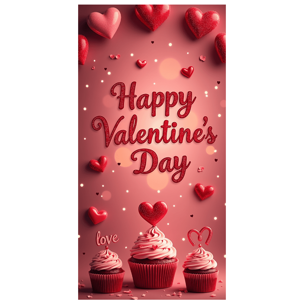 LUUFILx Valentine's Day Decoration Romantic Rose Heart Banner for Party ...