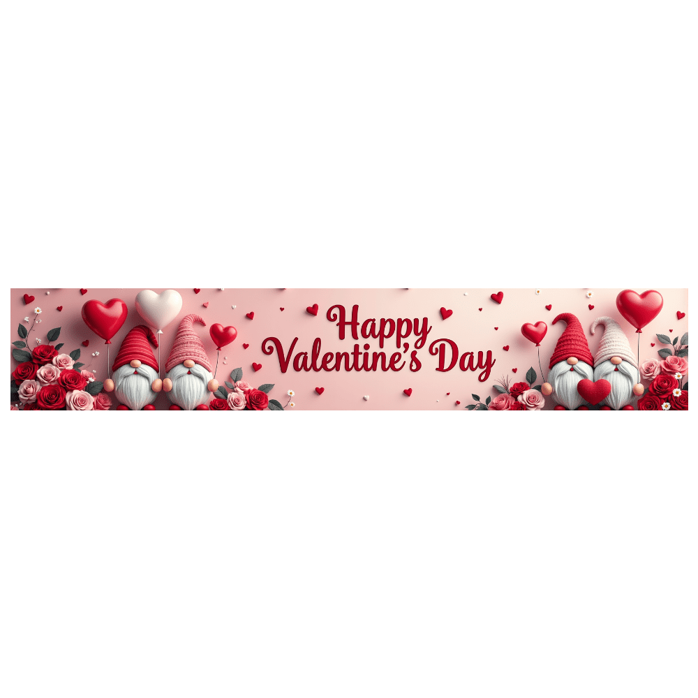LUUFILx Valentine's Day Decoration Romantic Rose Heart Banner for Party ...