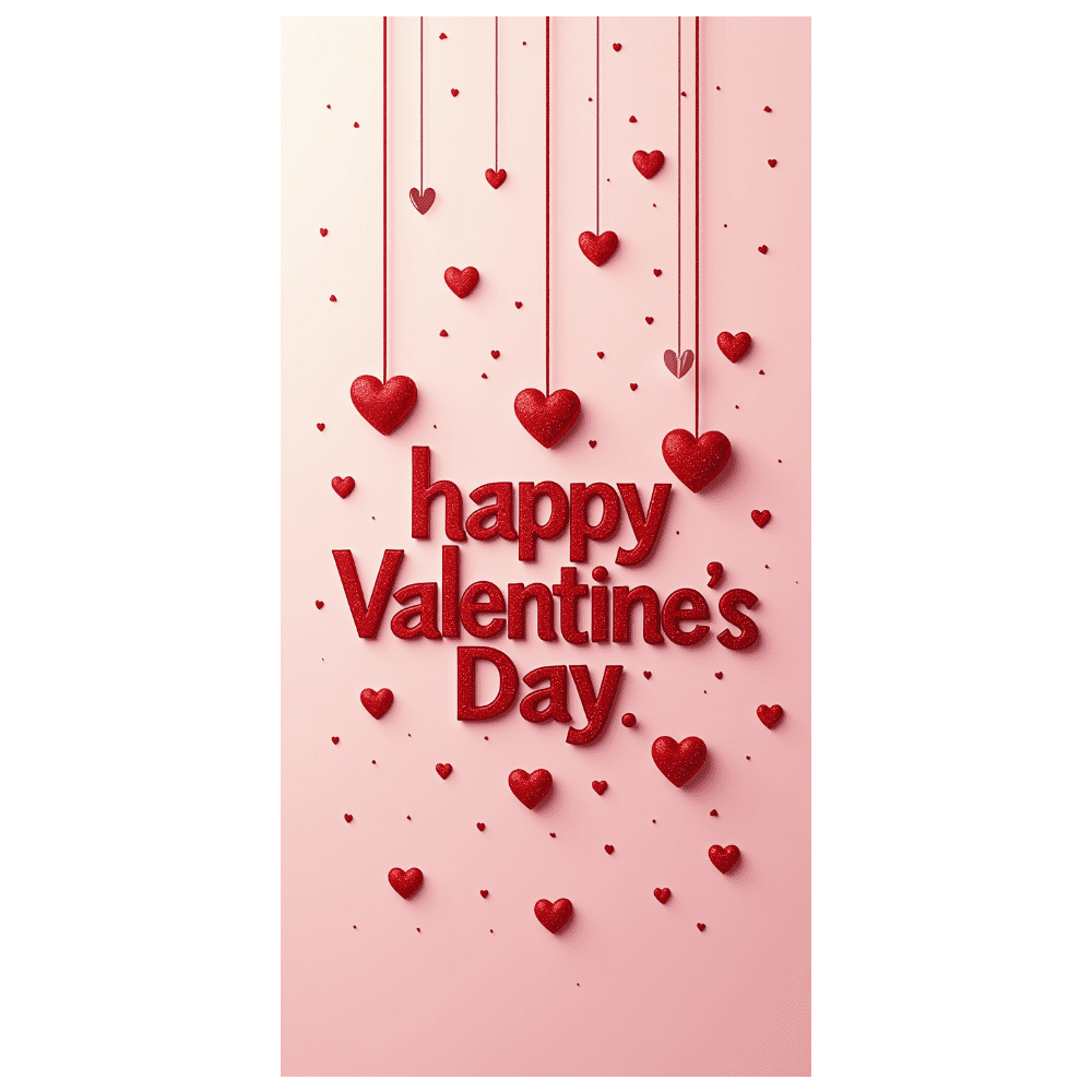 LUUFILx Valentine's Day Decoration Romantic Rose Heart Banner for Party ...