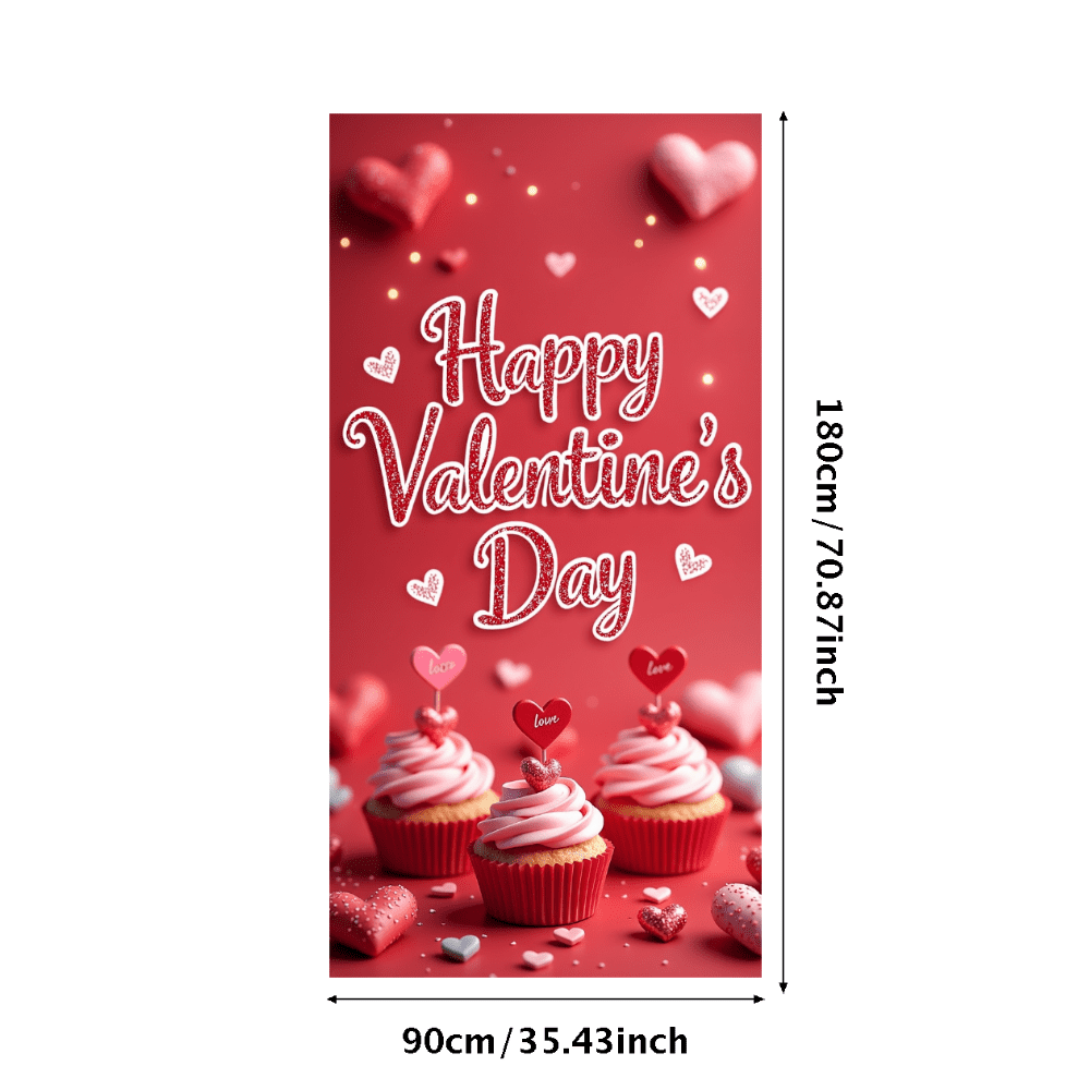 LUUFILx Valentine's Day Decoration Romantic Rose Heart Banner for Party ...