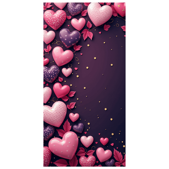 LUUFILx Valentine's Day Heart Backdrop Romantic Party Love Decoration Background Banner Wedding Anniversary Photography Props Decor