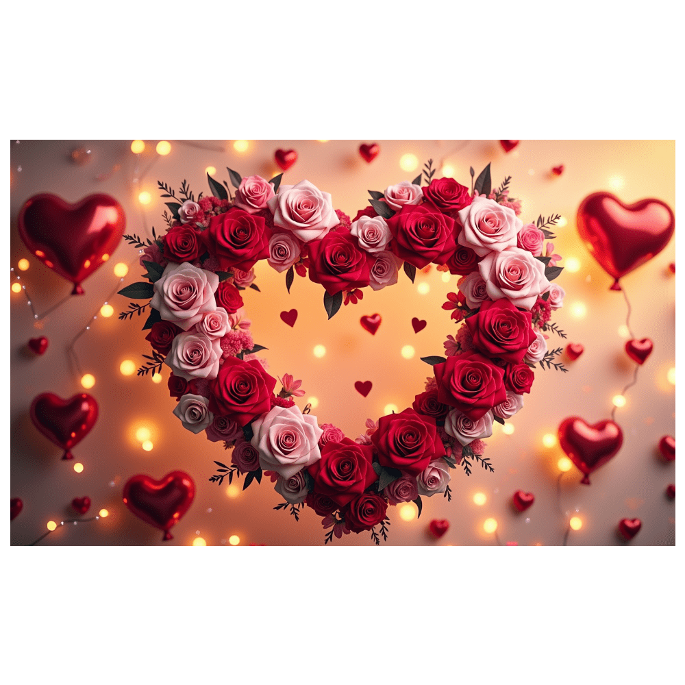 LUUFILx Valentine's Day Heart Banner Decoration Hanging Party Supplies ...