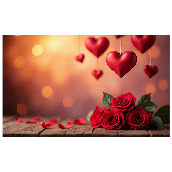 LUUFILx Valentine's Day Heart Themed Backdrop Banner Romantic Love Decoration Background for Party Supplies Wedding Photography Props Events Celebrations