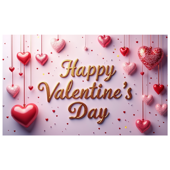 LUUFILx Valentine's Day Love Backdrop Cupid Heart Banner Wedding Party Decoration Celebration Photography Prop Romantic Background