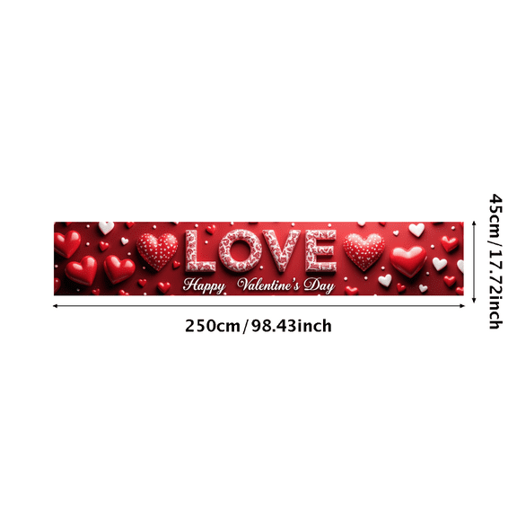 LUUFILx Valentine's Day Love Banner Happy Anniversary Romantic Party Backdrop Wedding Decorations Backdrop Proposal Event Background Photography Props
